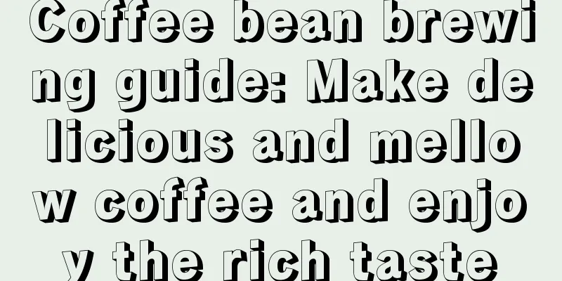 Coffee bean brewing guide: Make delicious and mellow coffee and enjoy the rich taste