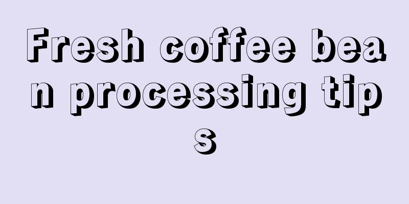 Fresh coffee bean processing tips