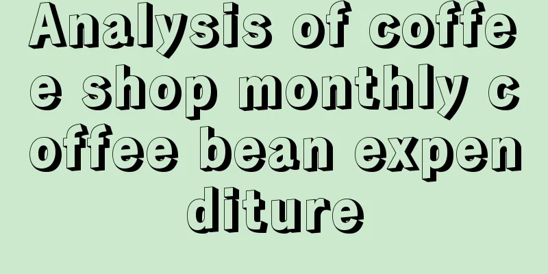 Analysis of coffee shop monthly coffee bean expenditure