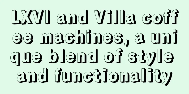 LXVI and Villa coffee machines, a unique blend of style and functionality