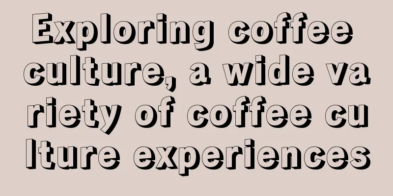 Exploring coffee culture, a wide variety of coffee culture experiences