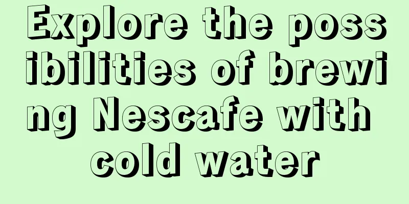 Explore the possibilities of brewing Nescafe with cold water