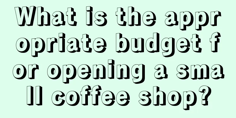 What is the appropriate budget for opening a small coffee shop?