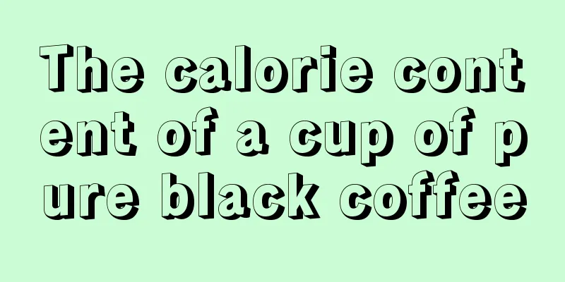 The calorie content of a cup of pure black coffee