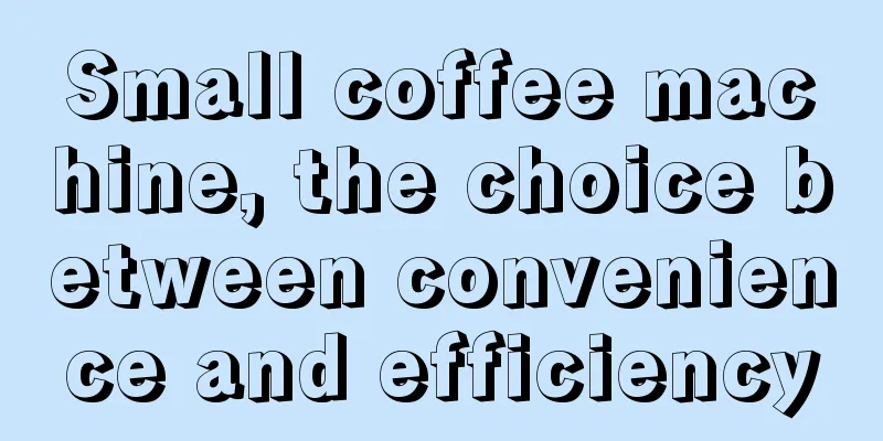 Small coffee machine, the choice between convenience and efficiency