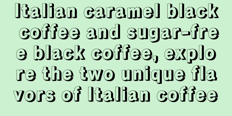 Italian caramel black coffee and sugar-free black coffee, explore the two unique flavors of Italian coffee