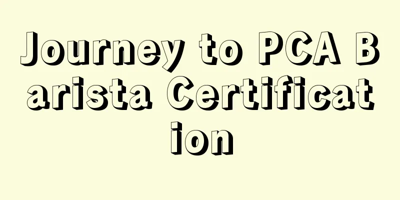 Journey to PCA Barista Certification