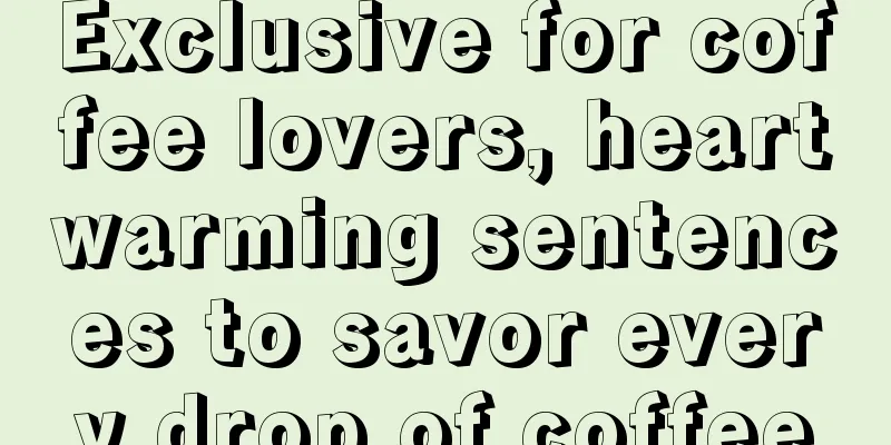 Exclusive for coffee lovers, heartwarming sentences to savor every drop of coffee