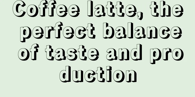 Coffee latte, the perfect balance of taste and production