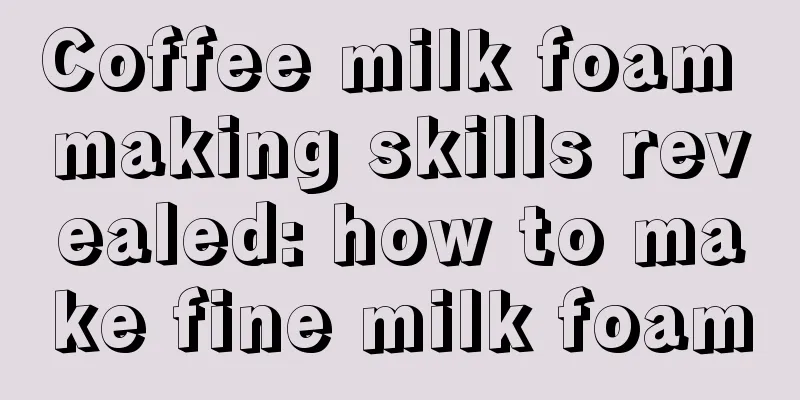 Coffee milk foam making skills revealed: how to make fine milk foam