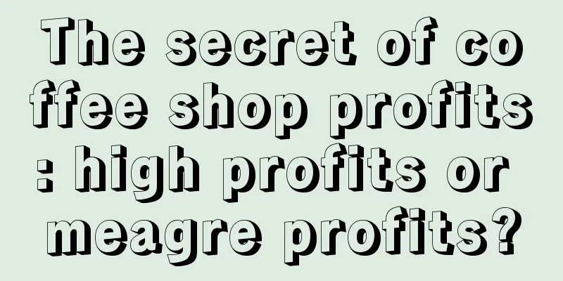 The secret of coffee shop profits: high profits or meagre profits?