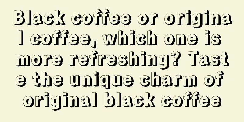 Black coffee or original coffee, which one is more refreshing? Taste the unique charm of original black coffee