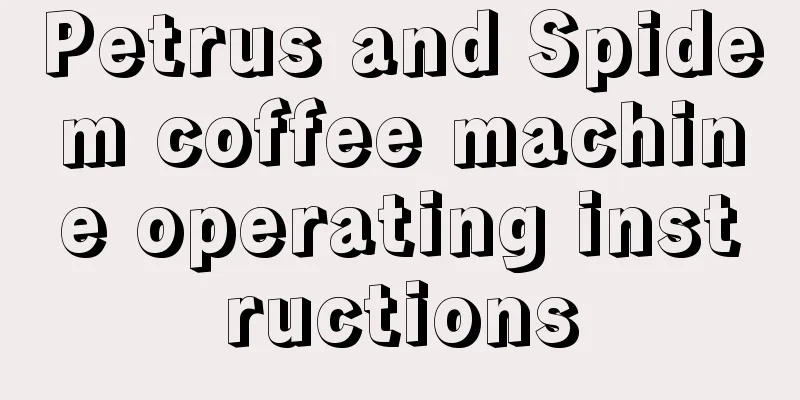 Petrus and Spidem coffee machine operating instructions