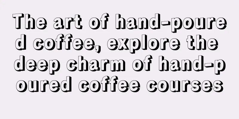 The art of hand-poured coffee, explore the deep charm of hand-poured coffee courses