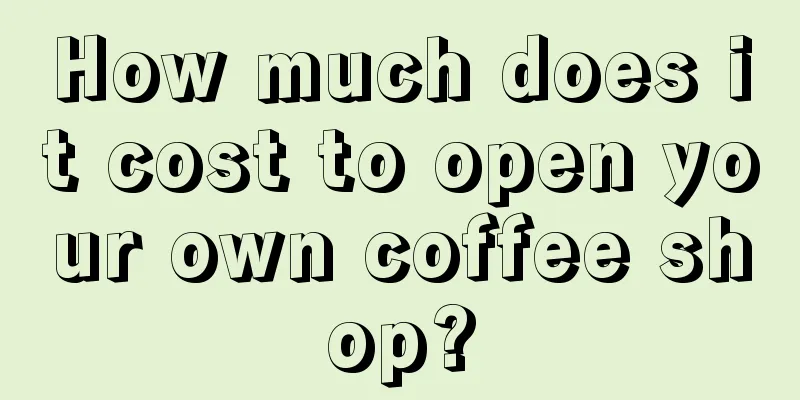 How much does it cost to open your own coffee shop?