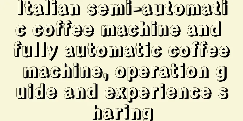 Italian semi-automatic coffee machine and fully automatic coffee machine, operation guide and experience sharing