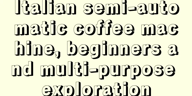 Italian semi-automatic coffee machine, beginners and multi-purpose exploration