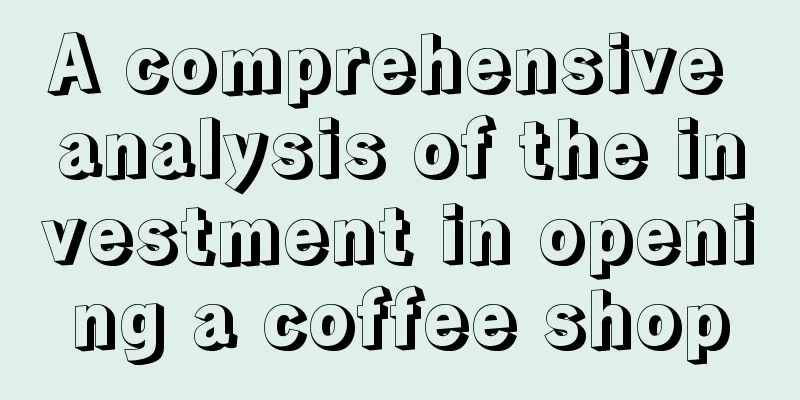 A comprehensive analysis of the investment in opening a coffee shop