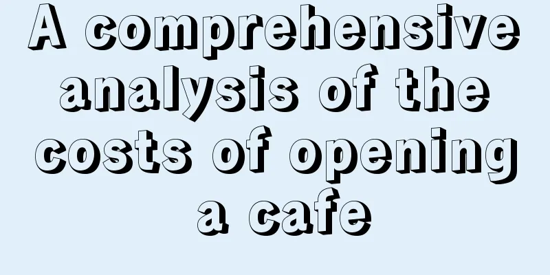 A comprehensive analysis of the costs of opening a cafe