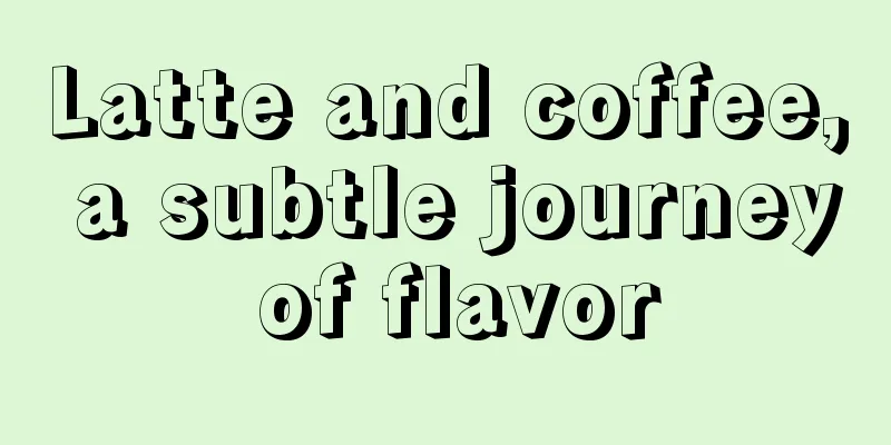 Latte and coffee, a subtle journey of flavor