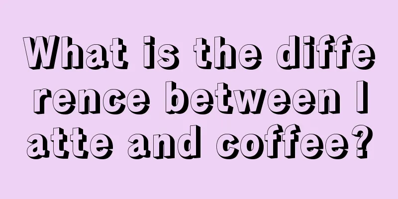 What is the difference between latte and coffee?