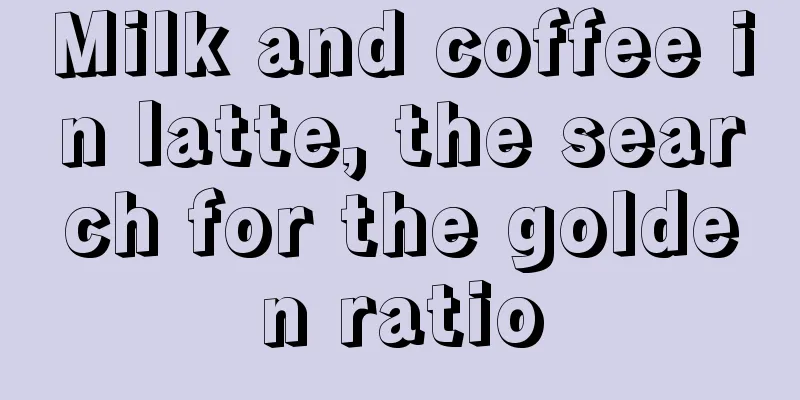 Milk and coffee in latte, the search for the golden ratio