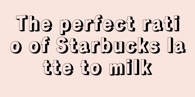 The perfect ratio of Starbucks latte to milk