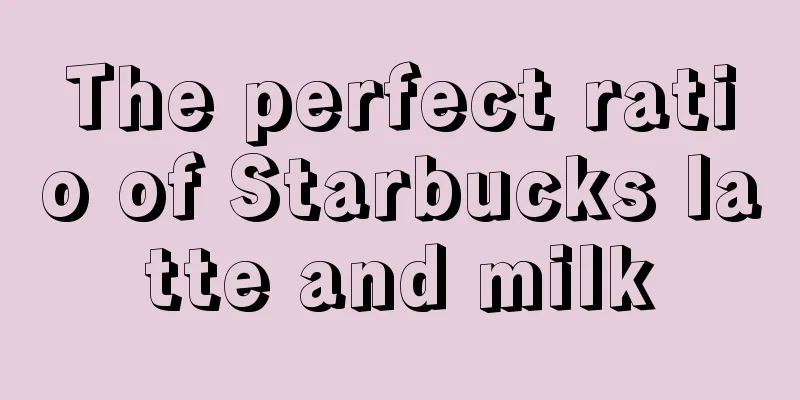 The perfect ratio of Starbucks latte and milk