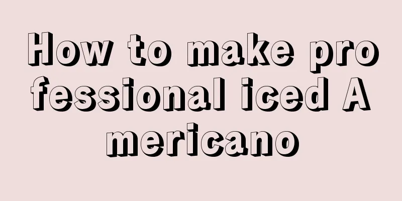 How to make professional iced Americano