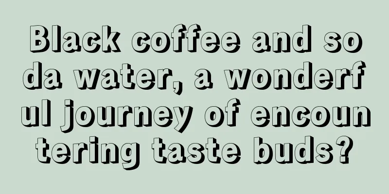 Black coffee and soda water, a wonderful journey of encountering taste buds?