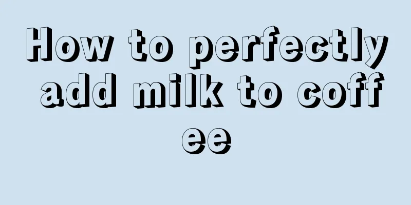 How to perfectly add milk to coffee