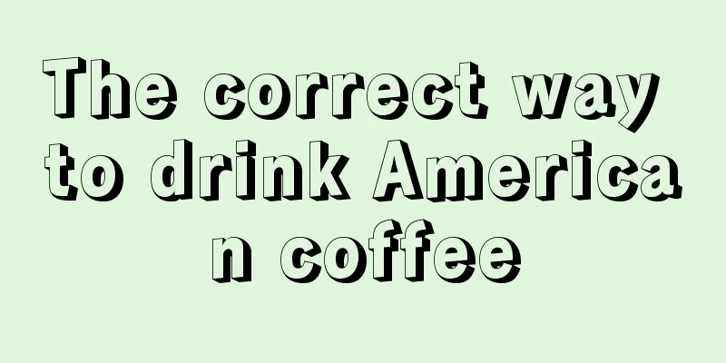 The correct way to drink American coffee