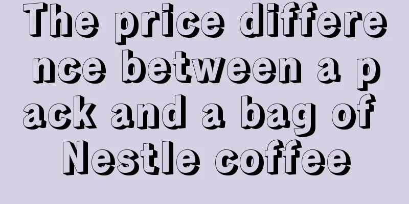 The price difference between a pack and a bag of Nestle coffee