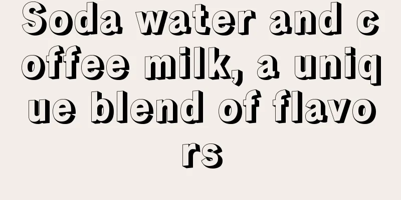 Soda water and coffee milk, a unique blend of flavors