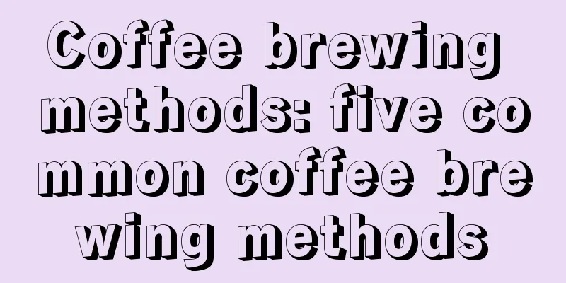 Coffee brewing methods: five common coffee brewing methods