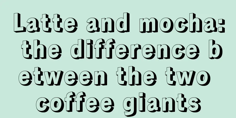 Latte and mocha: the difference between the two coffee giants