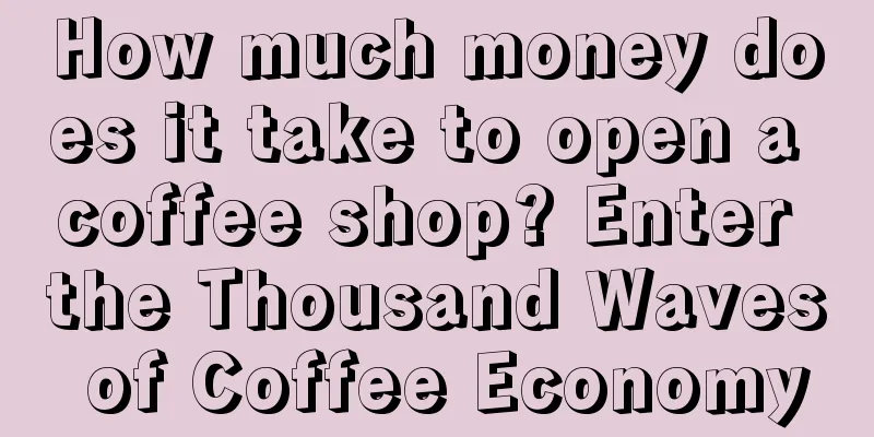 How much money does it take to open a coffee shop? Enter the Thousand Waves of Coffee Economy