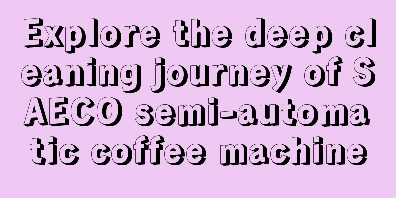 Explore the deep cleaning journey of SAECO semi-automatic coffee machine