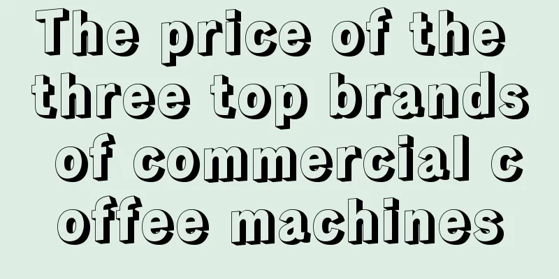 The price of the three top brands of commercial coffee machines