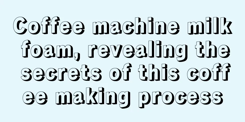 Coffee machine milk foam, revealing the secrets of this coffee making process