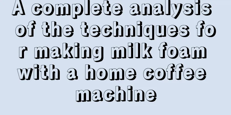 A complete analysis of the techniques for making milk foam with a home coffee machine