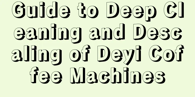 Guide to Deep Cleaning and Descaling of Deyi Coffee Machines