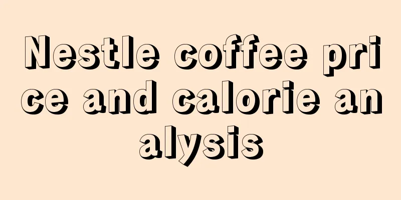 Nestle coffee price and calorie analysis