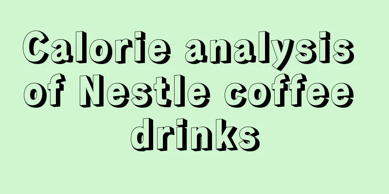 Calorie analysis of Nestle coffee drinks