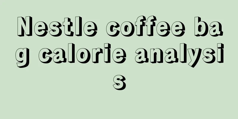 Nestle coffee bag calorie analysis