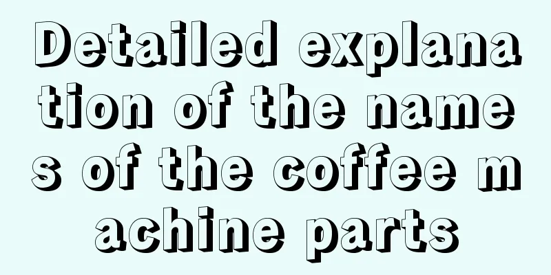 Detailed explanation of the names of the coffee machine parts