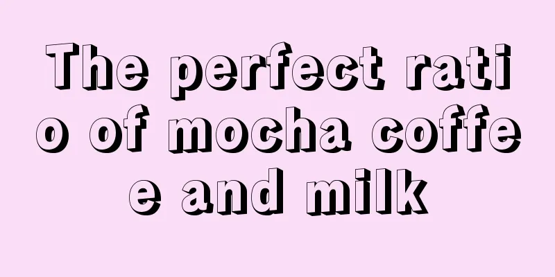 The perfect ratio of mocha coffee and milk