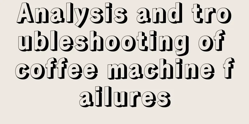 Analysis and troubleshooting of coffee machine failures