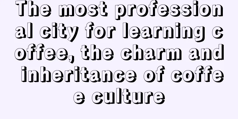 The most professional city for learning coffee, the charm and inheritance of coffee culture