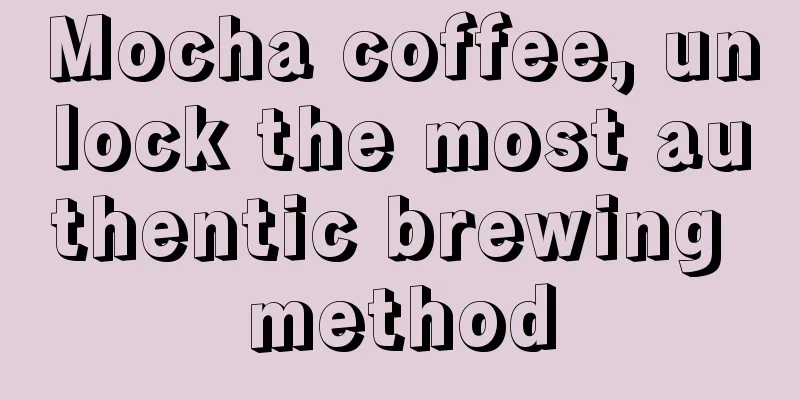 Mocha coffee, unlock the most authentic brewing method